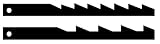 Olson SC42901 Scroll Saw Blade - 25 TPI 0.068 wide x 0.01 thick x 3 long - Stamped Regular Tooth - Pinned End