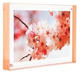 New 2012 Color The original acrylic MAGNET FRAME with Peach Edge by Canetti - 5x7