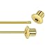 Gold Plated Clear Cubic Zirconia Heart Safety Screw Backs Earrings for Babies, Toddlers, and Young Girls - Lightweight and Safe for Children with Sensitive Ears