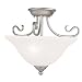 Coronado-91 - 2 Light Semi Flush Mount Ceiling Lighting Fixture - Brushed Nickel - B1764