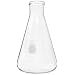 Kimax Glass Narrow Mouth Reinforced Beaded Top Erlenmeyer Flasks with Capacity Scale