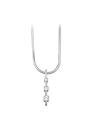 14K White Gold Diamond Three-Stone Pendant - 0.54 Ct. -- LIFETIME WARRANTY