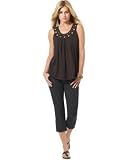 MICHAEL Michael Kors Plus Size Stretch-Denim Capri Pants