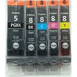 Genuine Canon 5 Ink Cartridge Set for IP4200 IP4300 IP4500 IP5200 IP5200R MP500 MP530 MP600 MP610 MP800 MP800R MP810 MP830 MX850