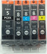 Genuine Canon 5 Ink Cartridge Set for IP4200 IP4300 IP5200 MP500 MP530 MP800 MP830 MP950 MP960 with Chip sold by Bestsource Officesupplies