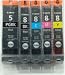 Genuine Canon 5 Ink Cartridge Set for IP4200 IP4300 IP5200 MP500 MP530 MP800 MP830 MP950 MP960 with Chip sold by Bestsource Officesupplies