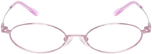 Metal reading eyeglasses with bendable temples (+0.50 Diopters, Pink)