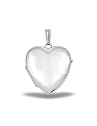 Sterling Silver Heart Four Photo Locket 1 inch x 1 inch In Sterling Silver