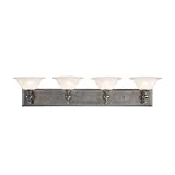 Hudson Valley Lighting 3054-AN Clarksville - Four Light Bath Vanity, Antique Nickel Finish with White Jade