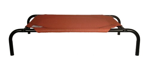 Coolaroo Steel Pet Bed with Knitted Fabric, Terracotta, Medium
