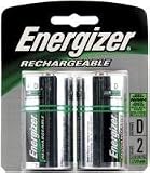 Energizer D Rechargeable Batteries, 2 per Pack (EVENH50BP2)