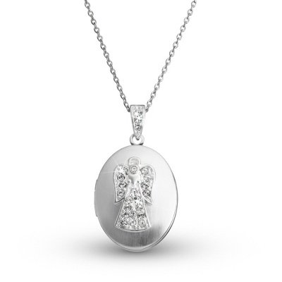 Personalized Angel Locket Necklace Gift