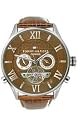 Tommy Hilfiger Men's Brown Leather Strap Watch #1710187