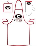 Georgia Bulldogs Grilling Apron Set Fan-Friendly Sports Includes A Matching Mit And Potholder