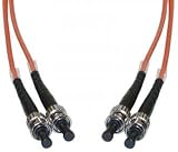 ST / ST, Multimode, Duplex Fiber Optic Cable, 62.5/125, Plenum Rated, 15 Meter (50 ft)