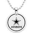 Stainless Steel Dallas Cowboys Name Logo Necklace