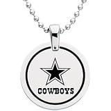 Stainless Steel Dallas Cowboys Name Logo Necklace
