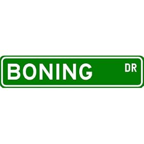 BONING Street Sign ~ Personalized Family Lastname Sign ~ Gameroom, Basement, Garage Sign... by The Lizton Sign Shop