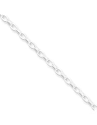 2.5mm, Sterling Silver, Oval Rolo Chain, 18 inch