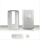 PCMICROSTORE Brand LG VX-8700 VX8700 Solid Silver Snap-On Crystal Case Cover with Removable Belt Clip
