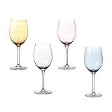 Luigi Bormioli Gallerie Luster 20-ounce Goblet, Set of 4 Assorted Colors
