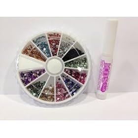 Tiffany's Nail Art Rhinestone Pack-2000 with KDS GLUE premium quality Gemstones