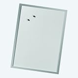 Herlitz 10524627 Whiteboard und Magnettafel, 40 x 60cm, wei� mit silbernen Holzrahmen title=
