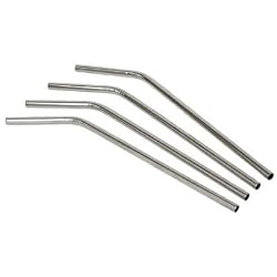 RSVP 18/10 Stainless Steel Set of 4 Drinking Straws NEW