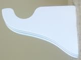 Support Bracket in White finish for a 1-3/8 dowel rod - 2/pack [CAPITOL CITY LUMBER]