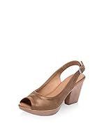 Bueno Sandalias de tacón (Tabaco)