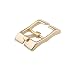ZHONGJIUYUAN Solid Brass Single Prong Belt Buckle Square Center Bar Buckles Leather Belt Making Accessories