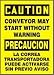 CAUTION CONVEYOR MAY START WITHOUT WARNING (BILINGUAL) 14 x 10 Dura Plastic 7 Yr