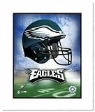 Philadelphia Eagles NFL Double Matted 8x10 Photograph Team Logo and Football Helmet Collage