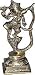 Ganesh Figurine Brass Statue Dancing on the Hood of Snake 2.25 x 1.75 x 6 inches