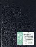 Black Hardcover Sketchbook- Stitch Bound 8-1/2x11 Inch