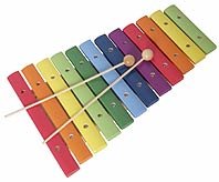 Bino Holz-Xylophon bunt, 12 Töne 86554
