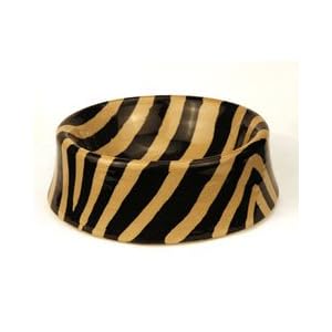 Black Stripes Dog Bowl -Size Small