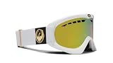 Dragon DXS Snow Goggles - White Frame / Gold Ionized Lens / White with Gold Logo Patch Strap