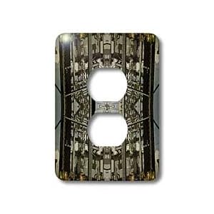 Jos Fauxtographee Abstract - Electrical Panel Outside mirrored and given detail and depth - Light Switch Covers - 2 plug outlet cover