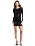 Kensie Women's Sequin Jersey Dress, Black, Large