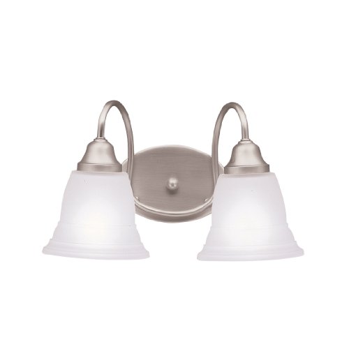 Kichler Lighting 5912NI Norwich 2 Light Wall Mount Bath Fixture, Brushed Nickel with Satin Etched Glass 31unjpssFlL Kichler Lighting 5912NI Norwich 2 Light Wall Mount Bath Fixture, Brushed Nickel with Satin Etched Glass