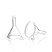 Bettli Small Clear Plastic Mini Funnels for Bottle Filling Perfumes Essential Oils Science Laboratory Chemicals Arts and Crafts Supplies 6pcs