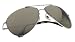 Metal Aviator "Stunna" Sunglasses with Mirror Finish Silver/Mirror
