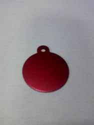 Pet Id Tag/deluxe - Small Red Circle