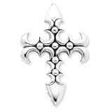 Sterling Silver Gothic Cross Pendant - JewelryWeb