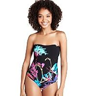 Tummy Control Tropical Placement Print Swimsuit