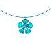 Aqua Blue Flower Shell Choker Necklace