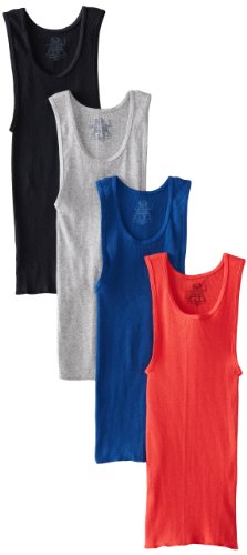 Fruit of the Loom Big Boys' A-shirt 4 Pack, Assorted colors, Large