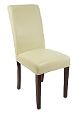 Ivory Leather Upholstered Parsons Chair [BT-350-IVORY-050-GG]