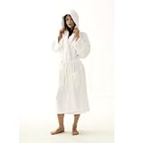 Egyptian White Hooded Bathrobe (Size M)